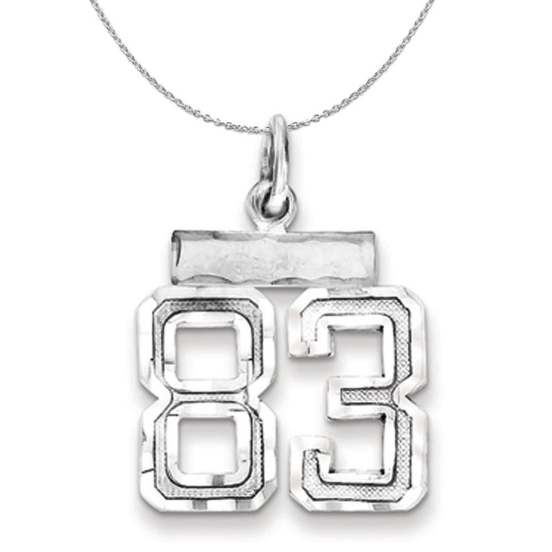 Silver Varsity Collection Small DC Number 83 Necklace - 20 In 129$